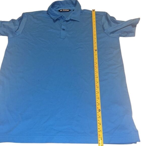 Travis Mathew Blue Short Sleeve Polo Shirt Men's Size Medium - Picture 7 of 9